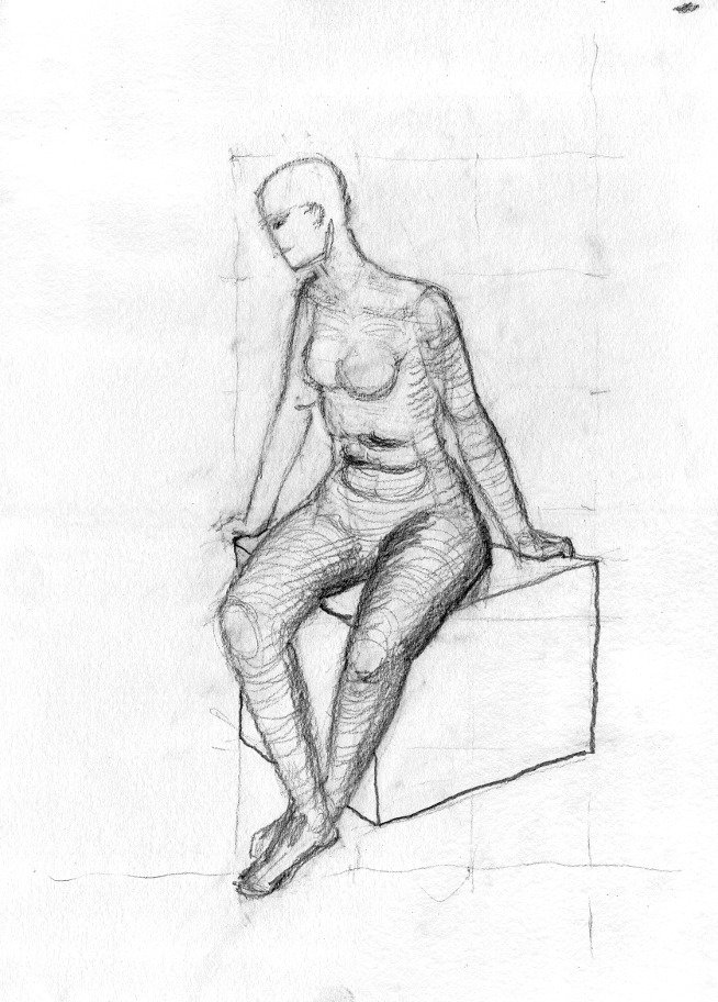 Figure drawing from the drawing class