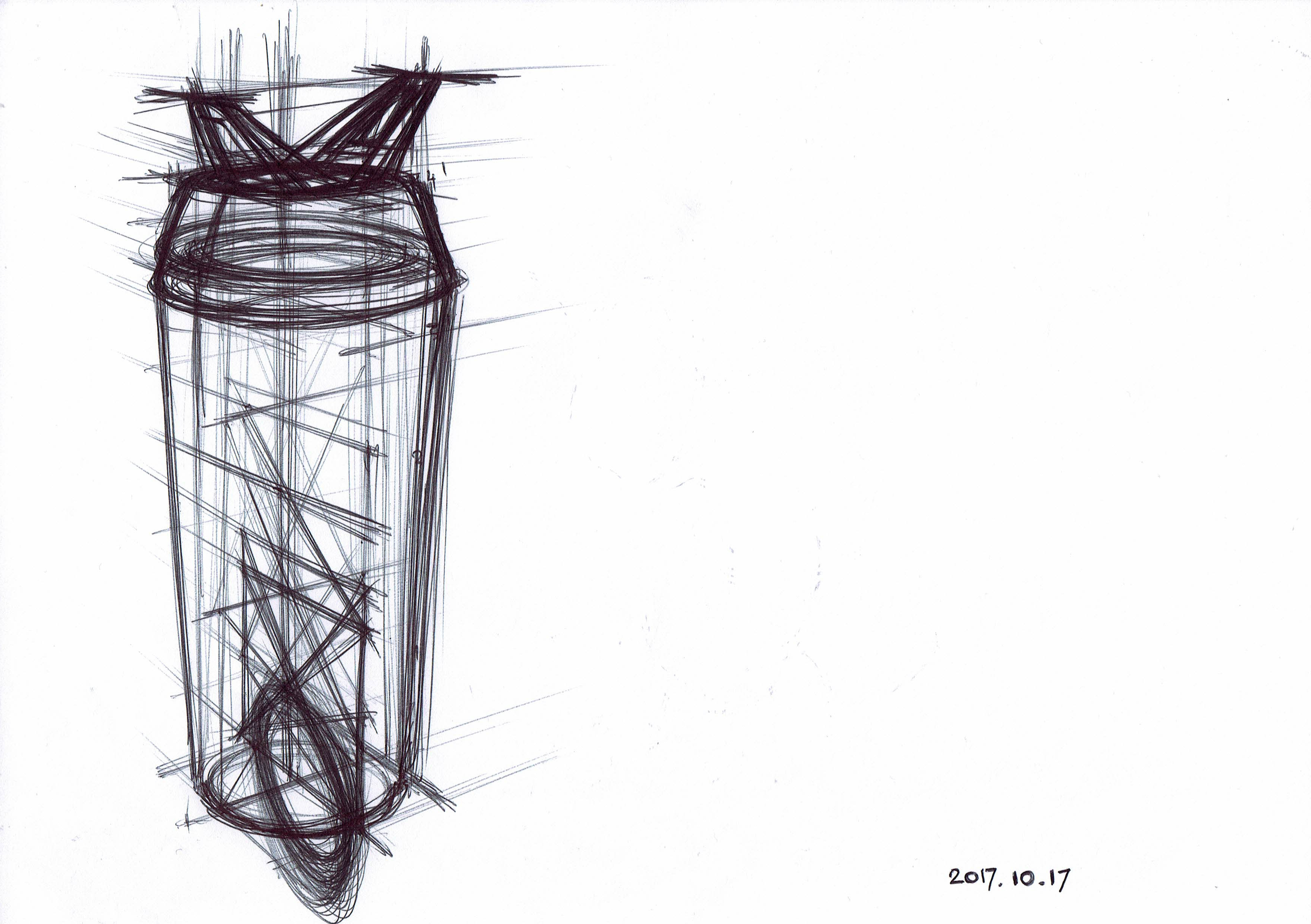 Based on some course on industrial drawing (ballpoint pen)