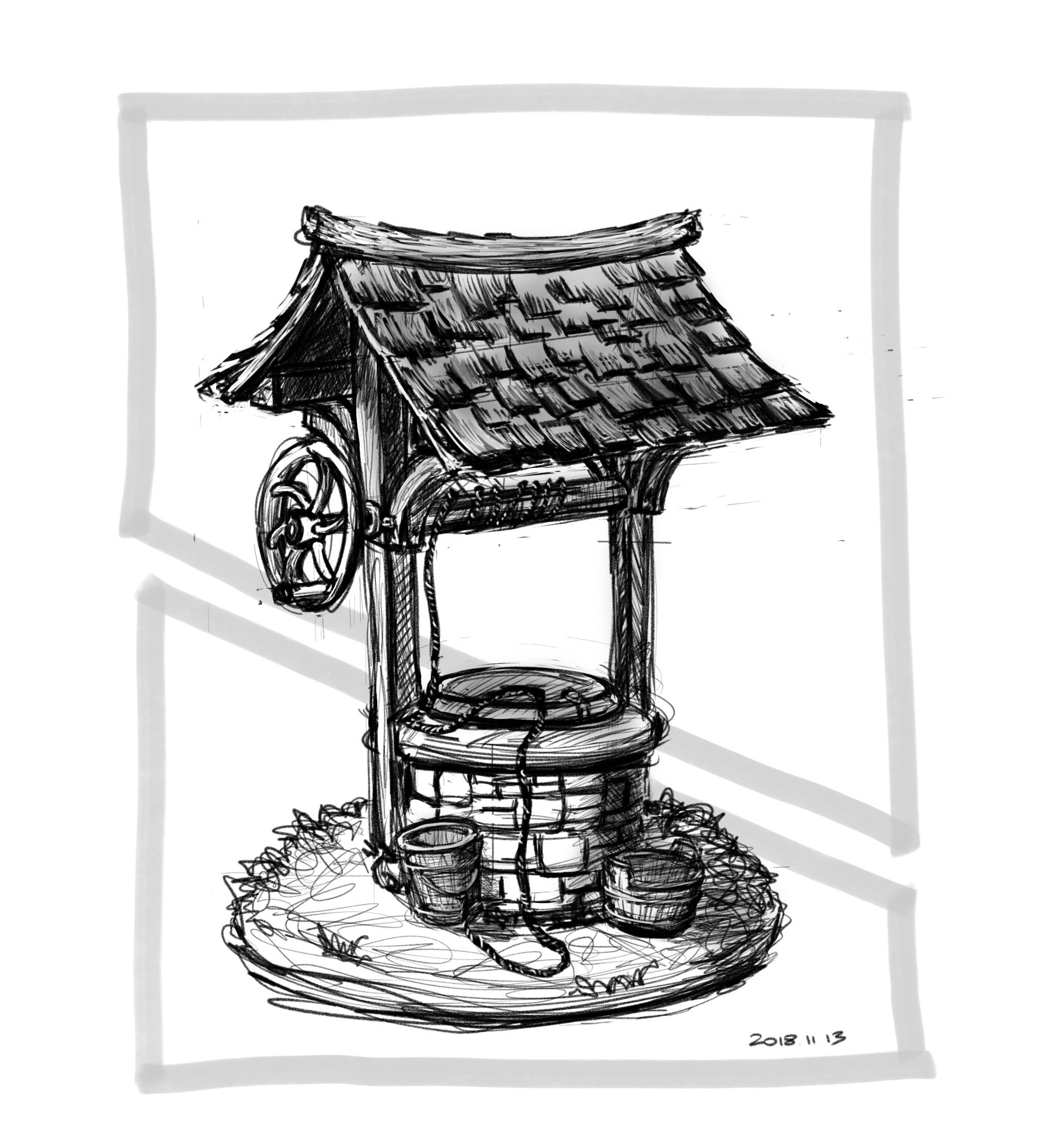 After toy building reference from Pinterest (Procreate)