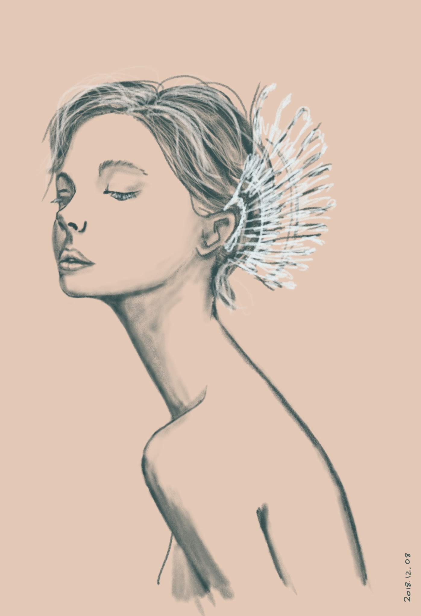 After reference on Pinterest (ArtStudio Pro or Procreate)