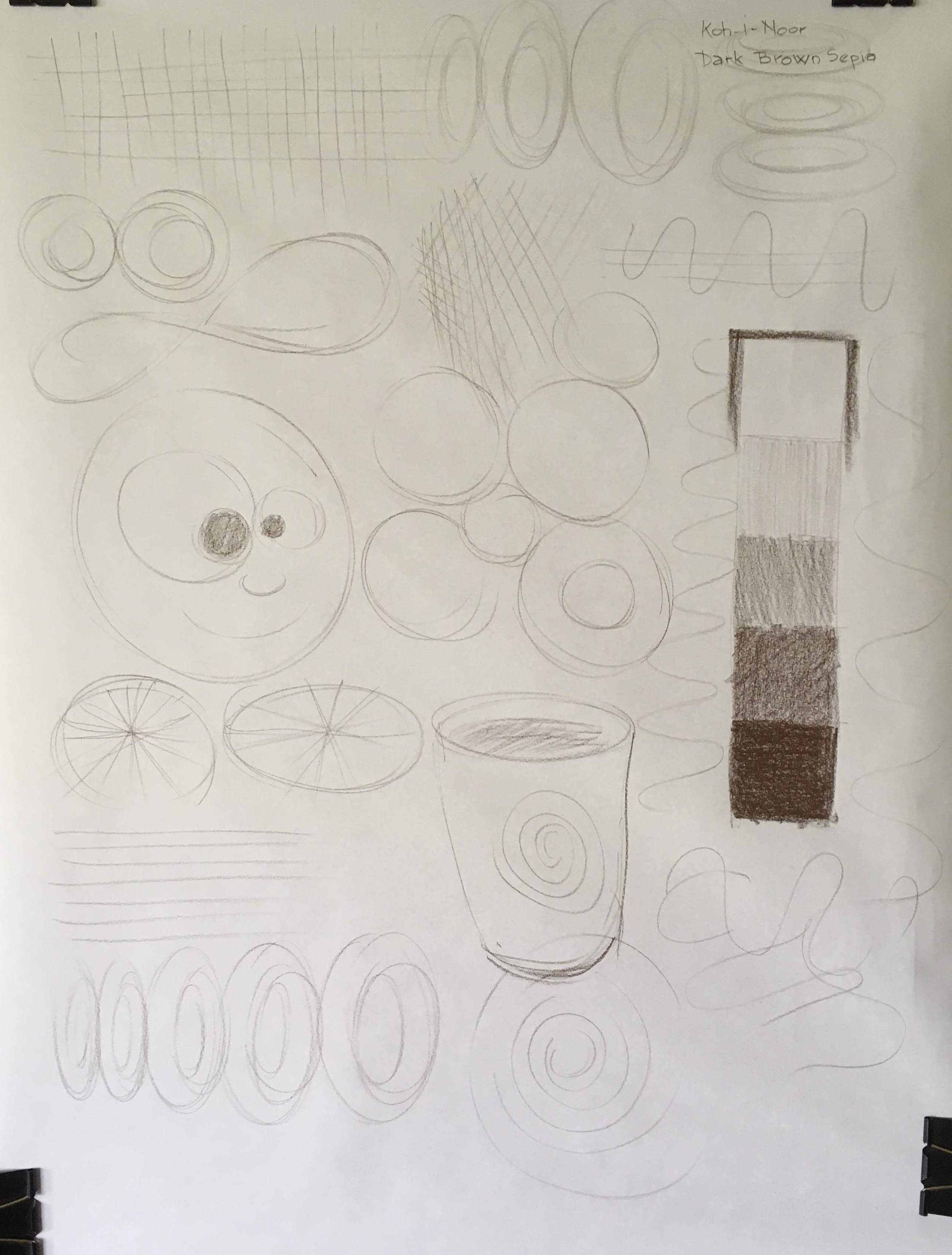 Koh-i-Noor Gioconda Dark Brown Sepia Lead on wrapping paper