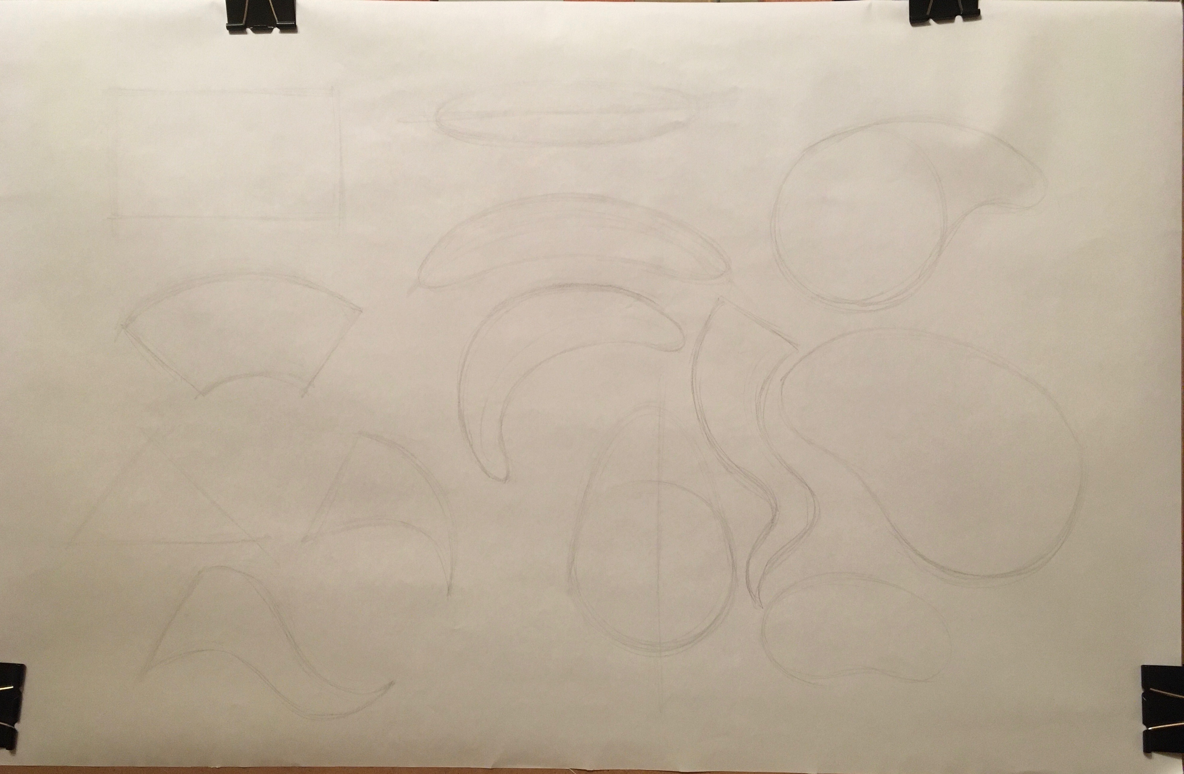 draw some ovoids and bending curves as in the class