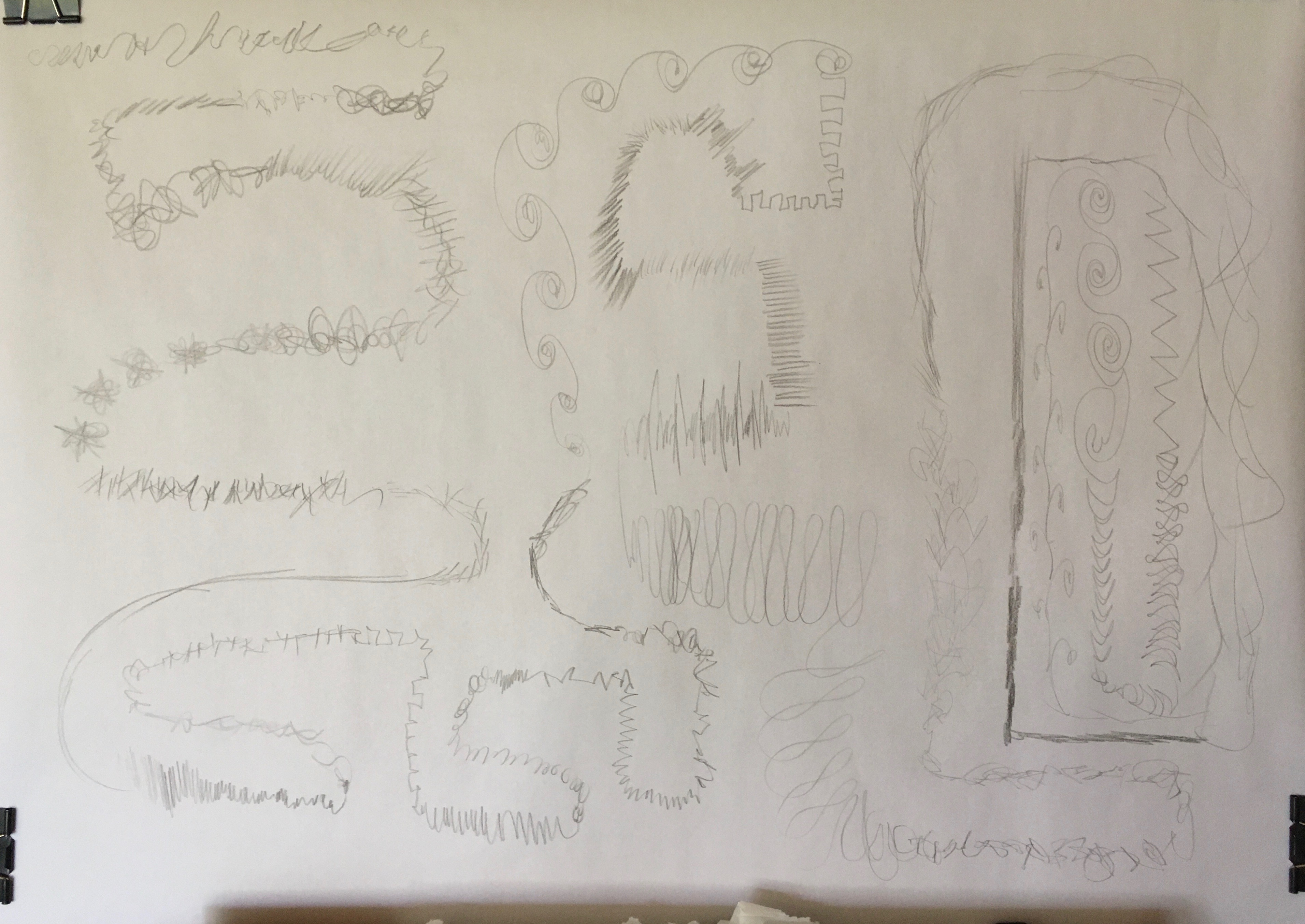 Assignment 1: Charcoal pencil on wrapping paper