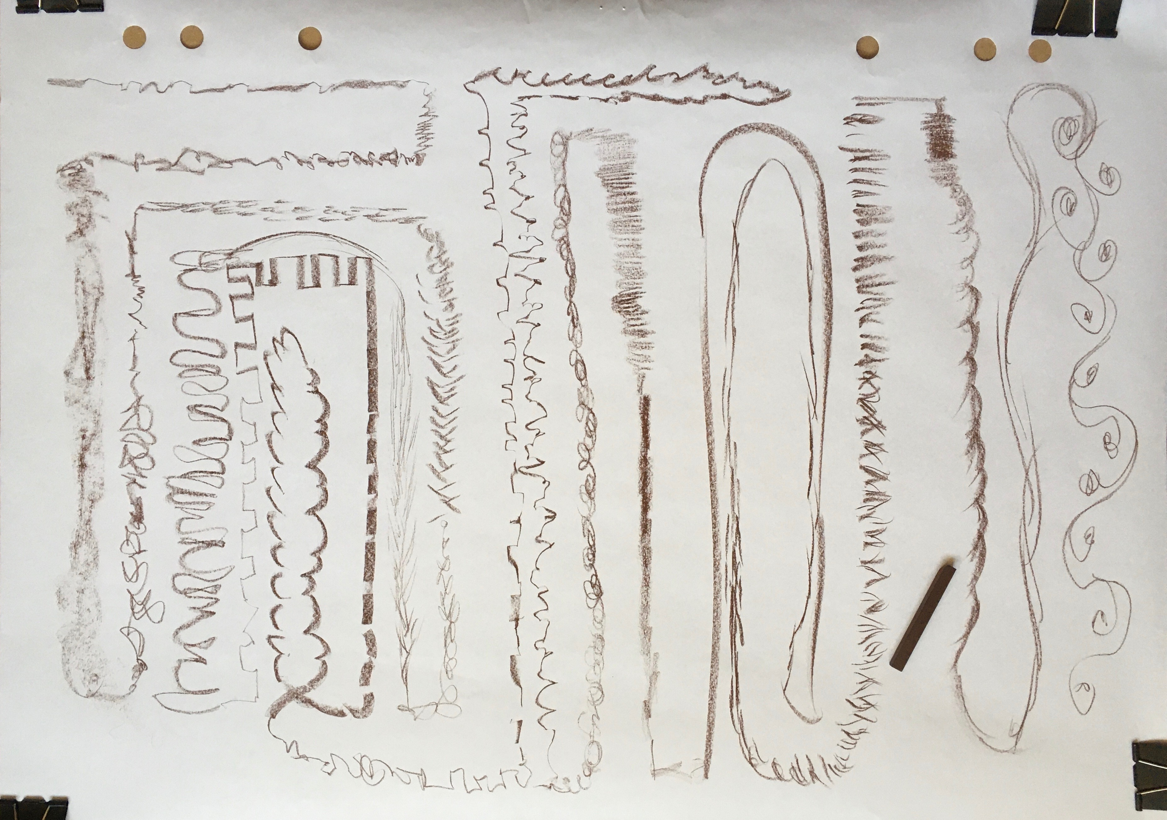 Assignment 1: Sepia stick on flip-chart paper