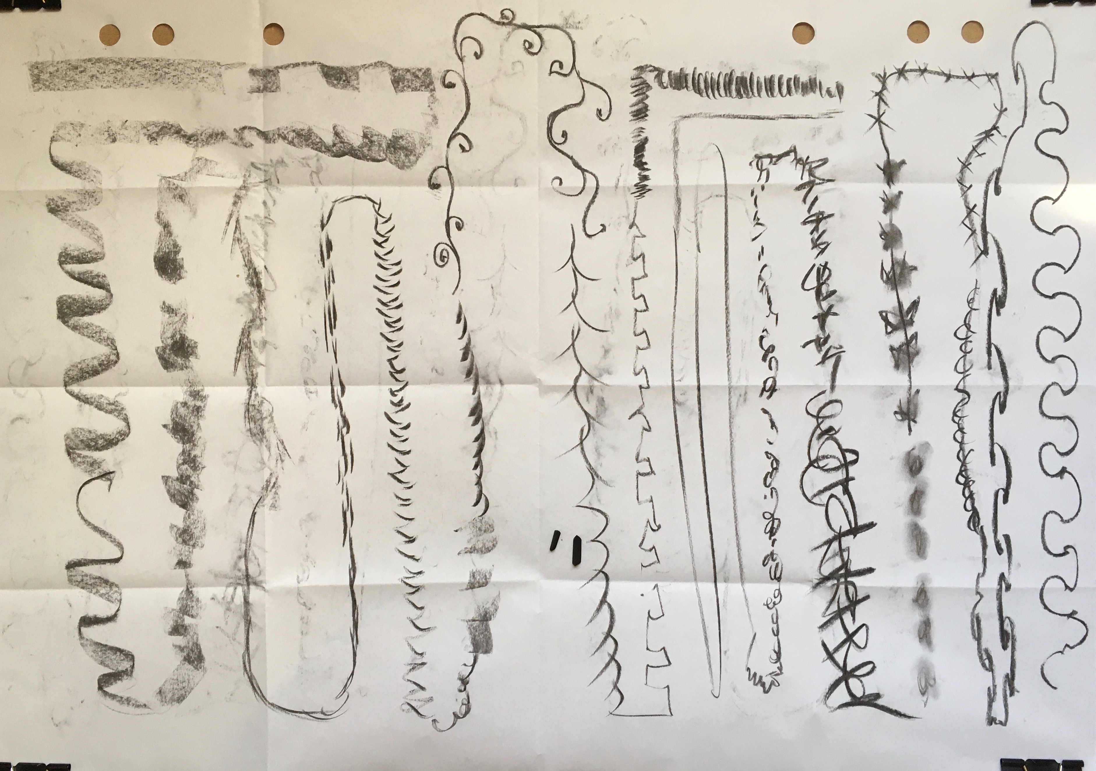 Assignment 1: Vine charcoal on flip-chart paper