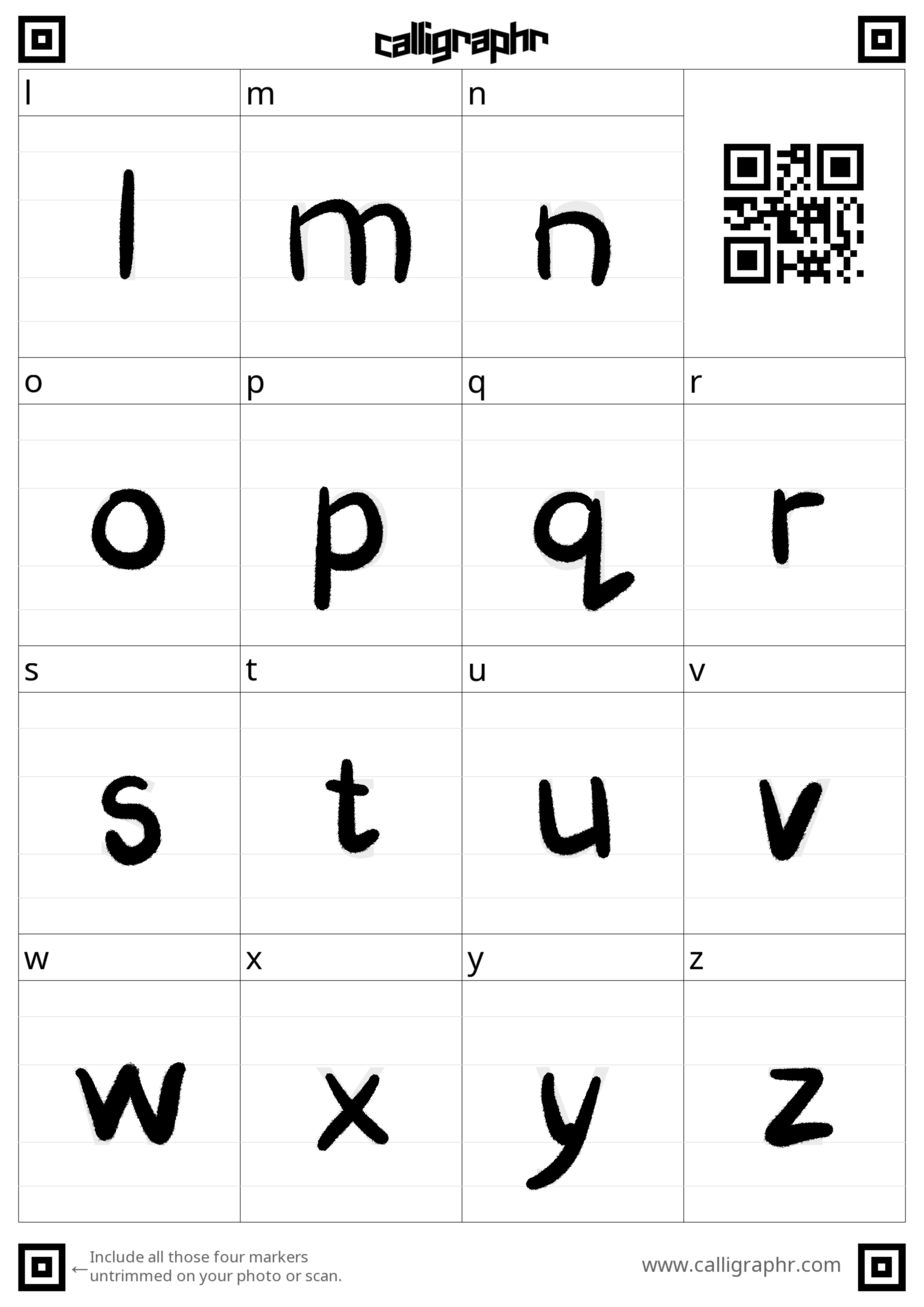A4@300dpi template sample using the Markers brush
