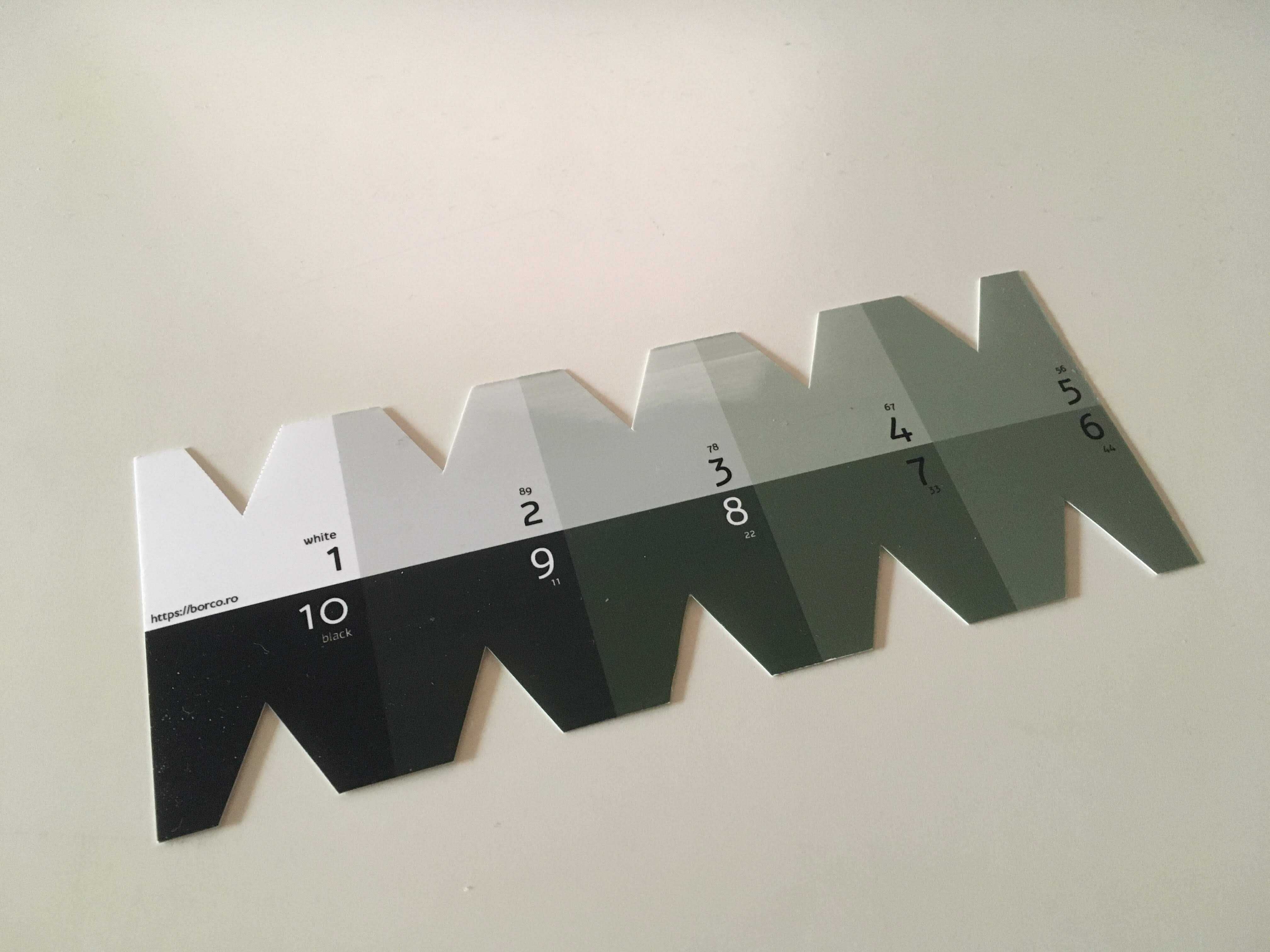 The template printed on glossy 4x6 in (10x15 cm) photo paper