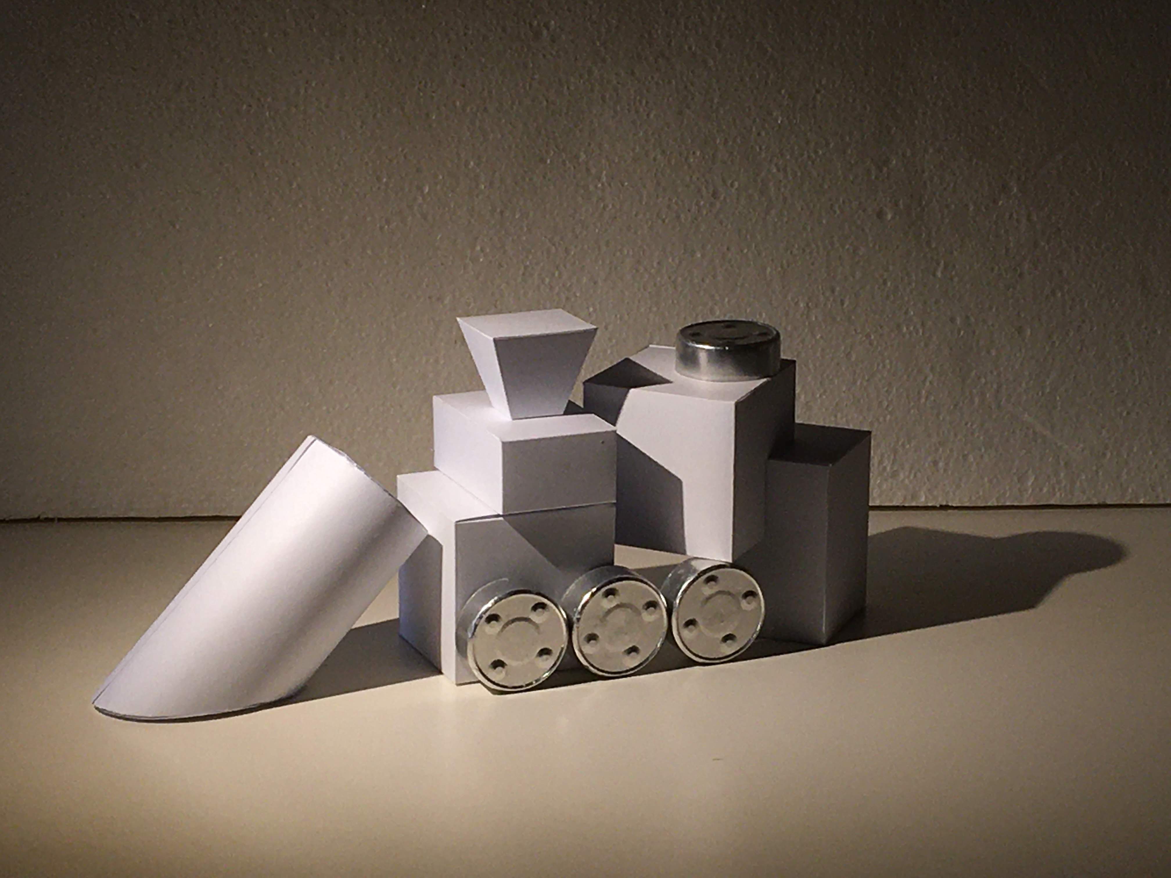 Paper basic object and tea lights