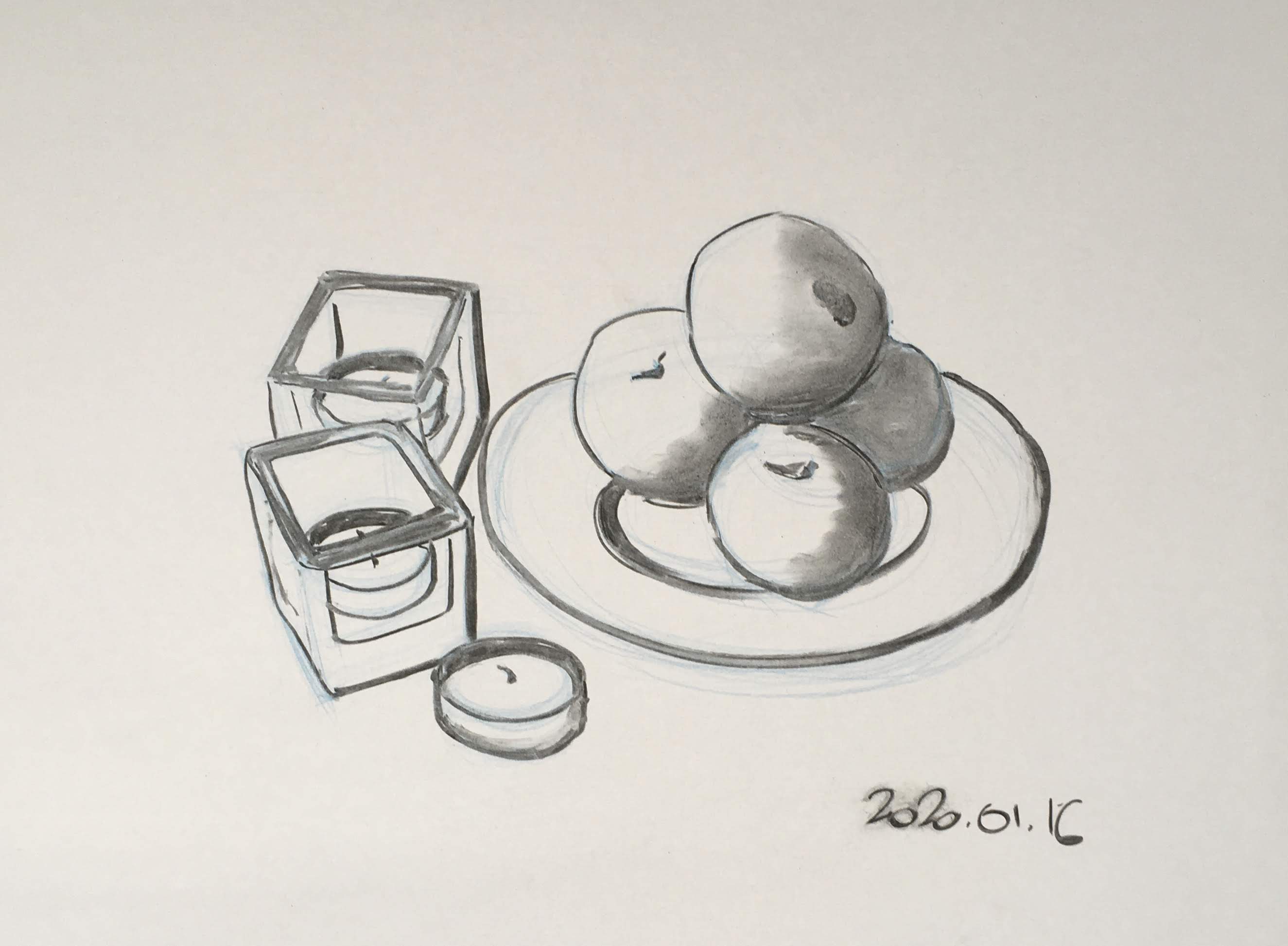 Assignment (vine charcoal over blue pencil)