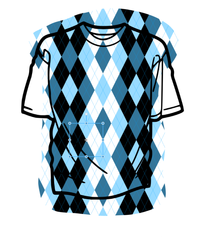 Fill with pattern and scale and rotate the pattern to match the object