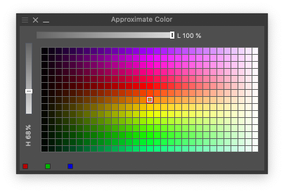 approximate color palette