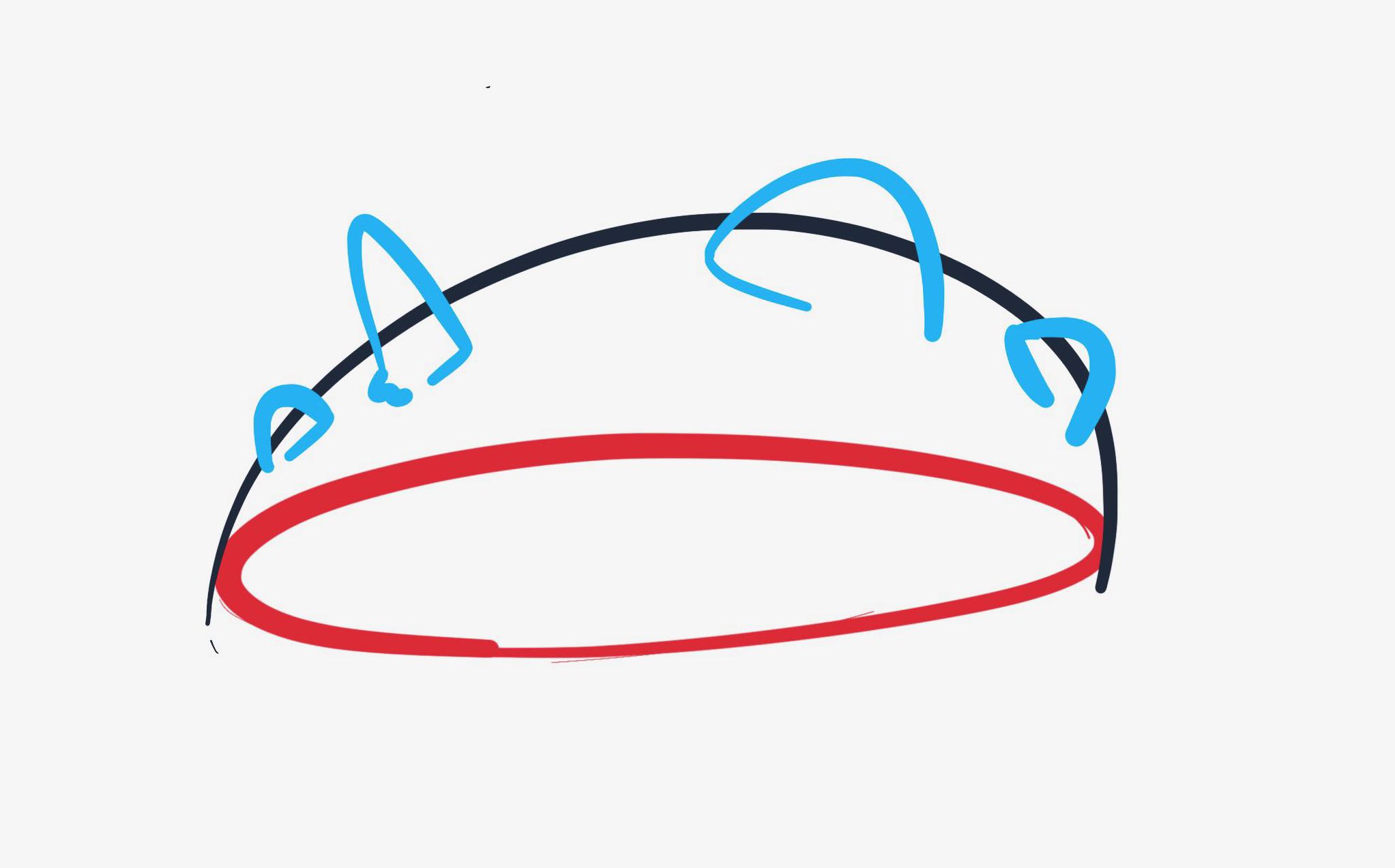 draw on different layers (using different colors only to make it easier to see what&rsquo;s on each layer)